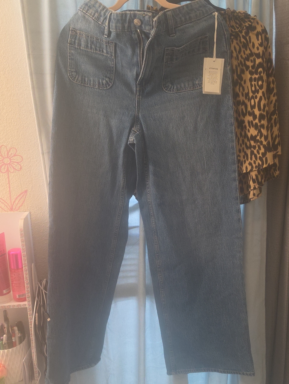 Straight-Leg Women's Denim Jeans in Dark Blue